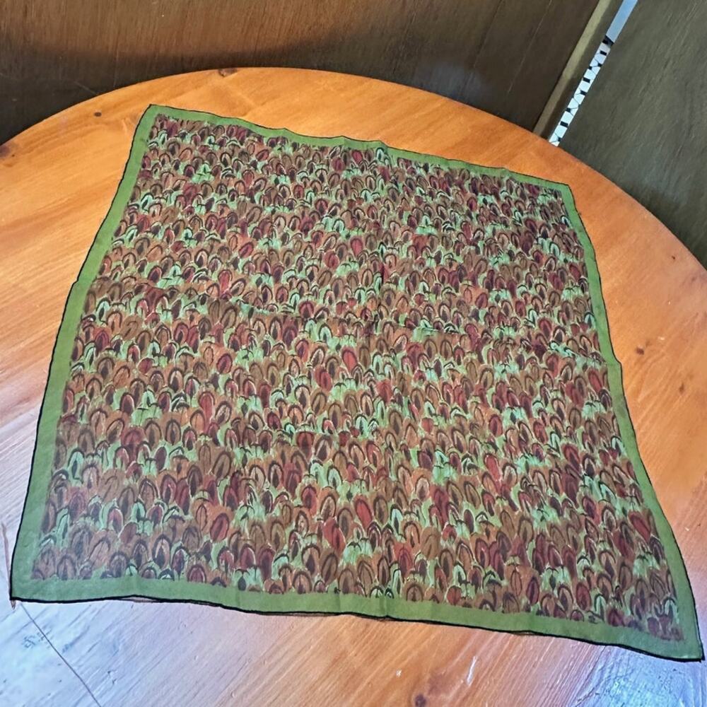 Vintage Vera Silk Scarf - 20" Square
